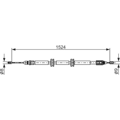 1 987 482 888 Seilzug, Feststellbremse 1 987 482 888 Seilzug, Feststellbremse