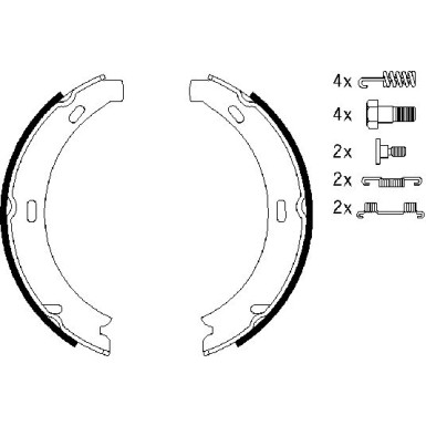 0 986 487 584 Bremsbackensatz, Feststellbremse