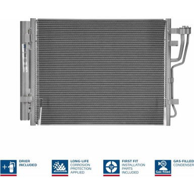 940007 Kondensator, Klimaanlage ** FIRST FIT **