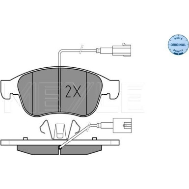 025 245 3819/W Bremsbelagsatz, Scheibenbremse MEYLE-ORIGINAL: True to OE.
