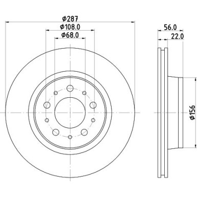 Hella | Bremsscheibe | 8DD 355 102-251