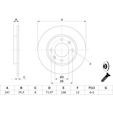 0 986 479 B35 Bremsscheibe 0 986 479 B35 Bremsscheibe