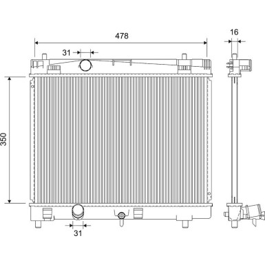 Valeo | Kühler, Motorkühlung | 735445