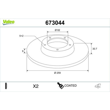 Valeo | Bremsscheibe | 673044