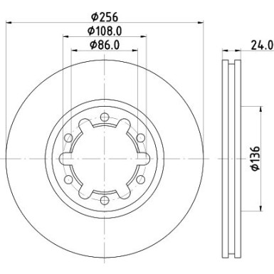 Hella | Bremsscheibe | 8DD 355 111-731