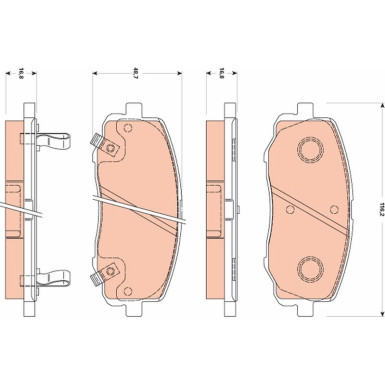 GDB3510 Bremsbelagsatz, Scheibenbremse COTEC
