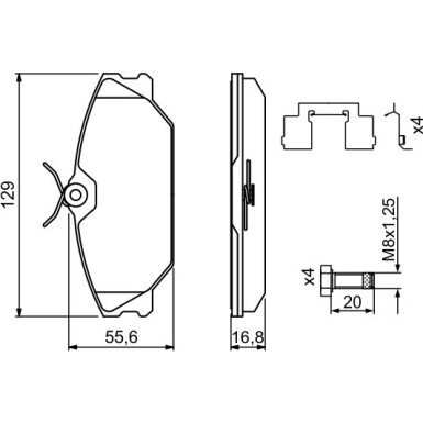0 986 494 656 Bremsbelagsatz, Scheibenbremse