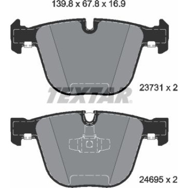 Textar Bremsbelagsatz, Scheibenbremse Q+ 2373101