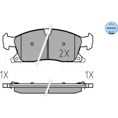 Meyle Bremsbelagsatz, Scheibenbremse MEYLE-ORIGINAL: True to OE 025 251 9021