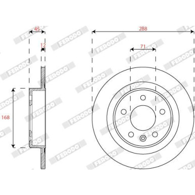 Ferodo | Bremsscheibe | DDF2812C