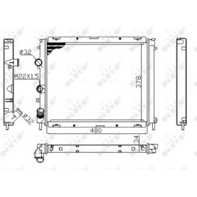 53209A Kühler, Motorkühlung Economy Class 53209A Kühler, Motorkühlung Economy Class