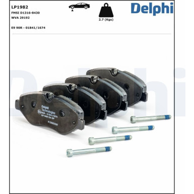 LP1982 Bremsbelagsatz, Scheibenfeststellbremse