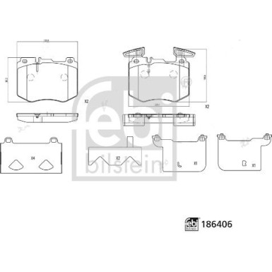 FEBI BILSTEIN 186406 Bremsbeläge