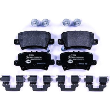 Hella | Bremsbelagsatz, Scheibenbremse | 8DB 355 006-751