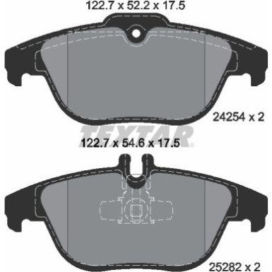 Textar | Bremsbelagsatz, Scheibenbremse | 2425401
