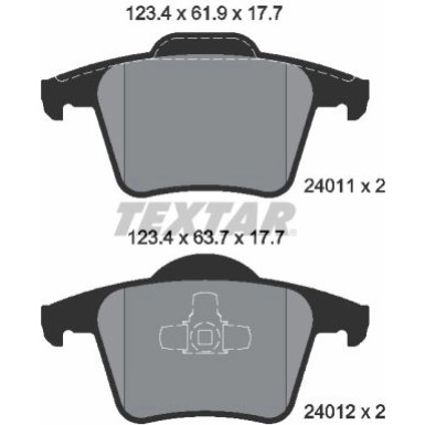 2401101 Bremsbelagsatz, Scheibenbremse