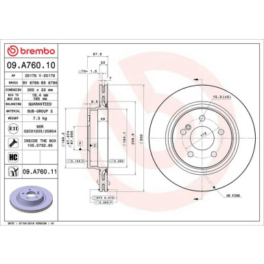 09.A760.11 Bremsscheibe PRIME LINE - UV Coated 09.A760.11 Bremsscheibe PRIME LINE - UV Coated