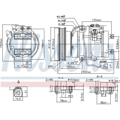 Nissens | Kompressor, Klimaanlage | 890017