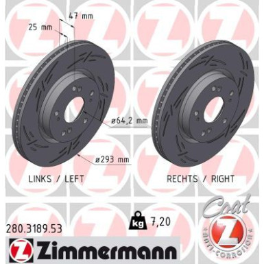 280.3189.53 Bremsscheibe BLACK Z