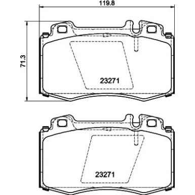 Hella | Bremsbelagsatz, Scheibenbremse | 8DB 355 008-691