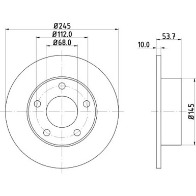Hella | Bremsscheibe | 8DD 355 118-581