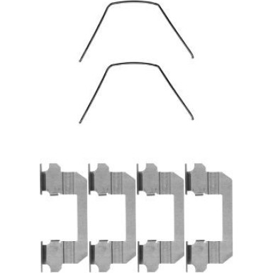 Hella | Zubehörsatz, Scheibenbremsbelag | 8DZ 355 204-781