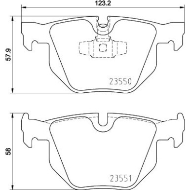 Hella | Bremsbelagsatz, Scheibenbremse | 8DB 355 011-801