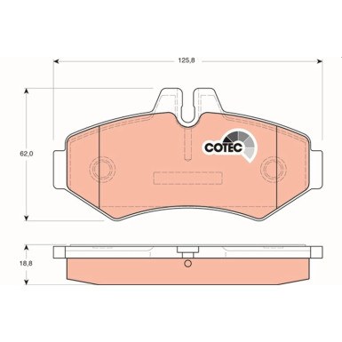 TRW Bremsbelagsatz, Scheibenbremse COTEC GDB1399