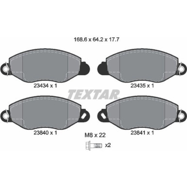 2343401 Bremsbelagsatz, Scheibenbremse