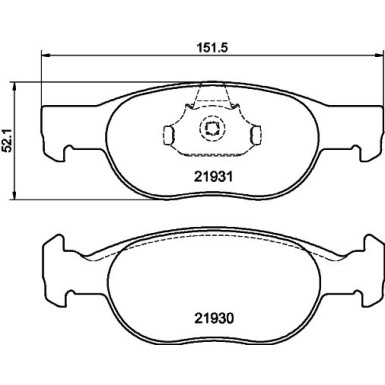 Hella | Bremsbelagsatz, Scheibenbremse | 8DB 355 009-231