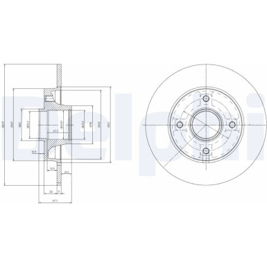 Delphi | Bremsscheibe | BG9022RSC