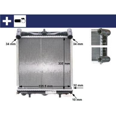 Mahle | Kühler, Motorkühlung | CR 370 000S