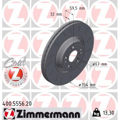 Zimmermann | Bremsscheibe | 400.5556.20