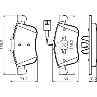 0 986 494 465 Bremsbelagsatz, Scheibenbremse