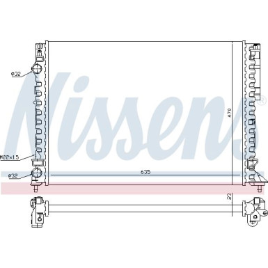 Nissens | Kühler, Motorkühlung | 63843A