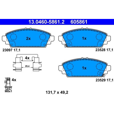13.0460-5861.2 Bremsbelagsatz, Scheibenbremse