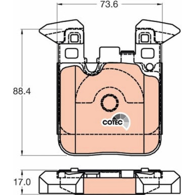 TRW Bremsbelagsatz, Scheibenbremse COTEC GDB2028