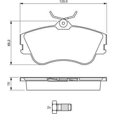 0 986 461 753 Bremsbelagsatz, Scheibenbremse