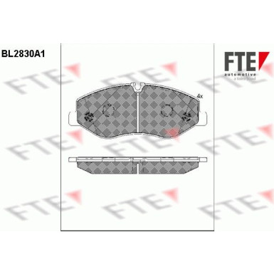 FTE | Bremsbelagsatz, Scheibenbremse | 9011010
