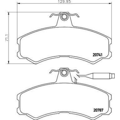 Hella | Bremsbelagsatz, Scheibenbremse | 8DB 355 006-011