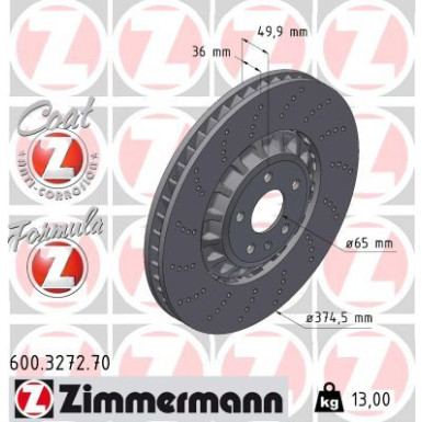 Zimmermann | Bremsscheibe | 600.3272.70
