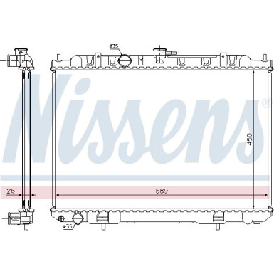 Nissens | Kühler, Motorkühlung | 68705A