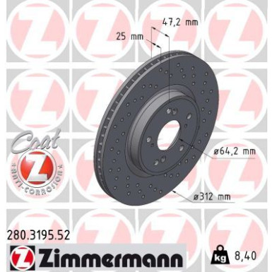 280.3195.52 Bremsscheibe SPORT Z