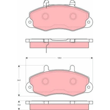 GDB1572 Bremsbelagsatz, Scheibenbremse