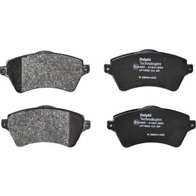 Delphi | Bremsbelagsatz, Scheibenbremse | LP1652