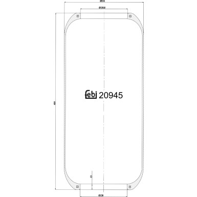 FEBI BILSTEIN 20945 Federbalg, Luftfederung