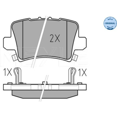 Meyle Bremsbelagsatz, Scheibenbremse MEYLE-ORIGINAL: True to OE 025 240 8615/W