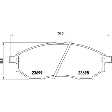 Brembo Bremsbelagsatz, Scheibenbremse PRIME LINE P 56 058