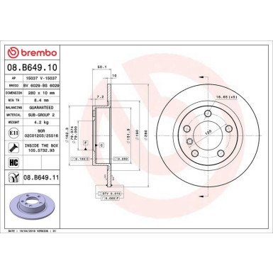 Brembo | Bremsscheibe | 08.B649.11