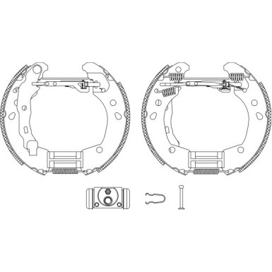 8DB 355 004-821 Bremsbackensatz Shoe Kit Pro